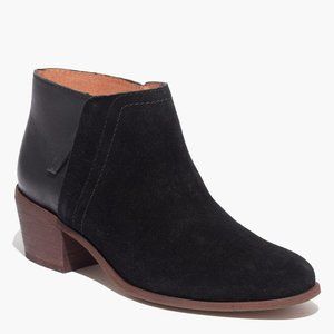 Madewell "Cait" Suede and Leather Booties